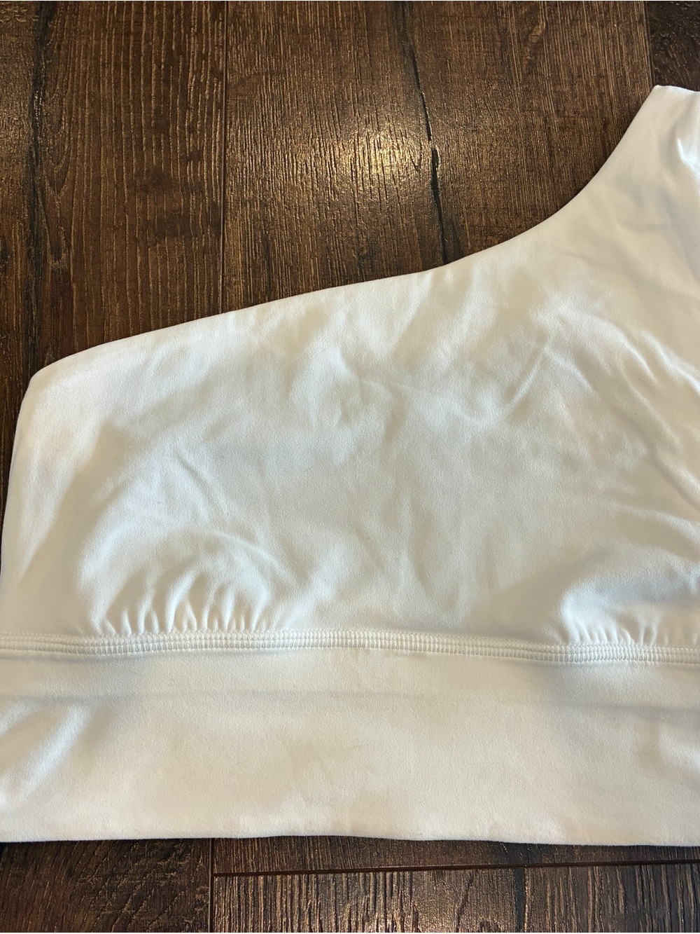 Lululemon white size 4 one shoulder, VGUC